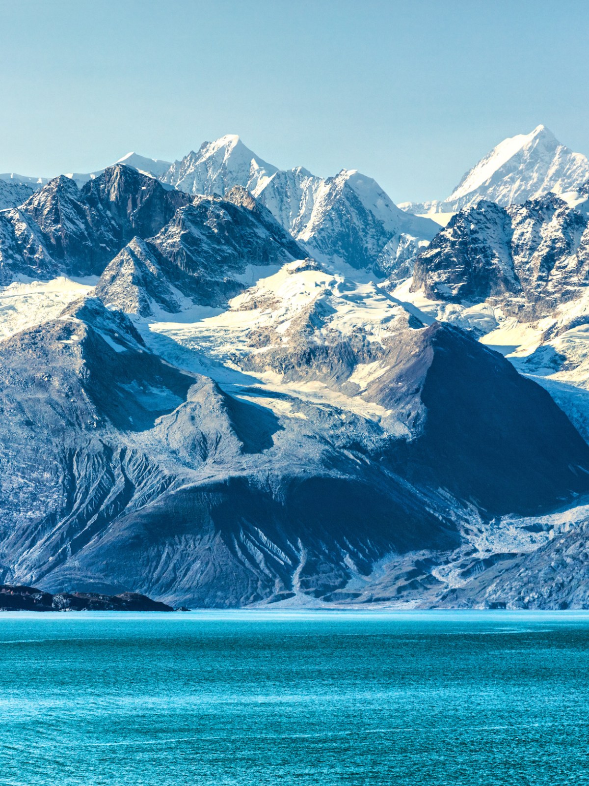 a view of a snow covered mountain