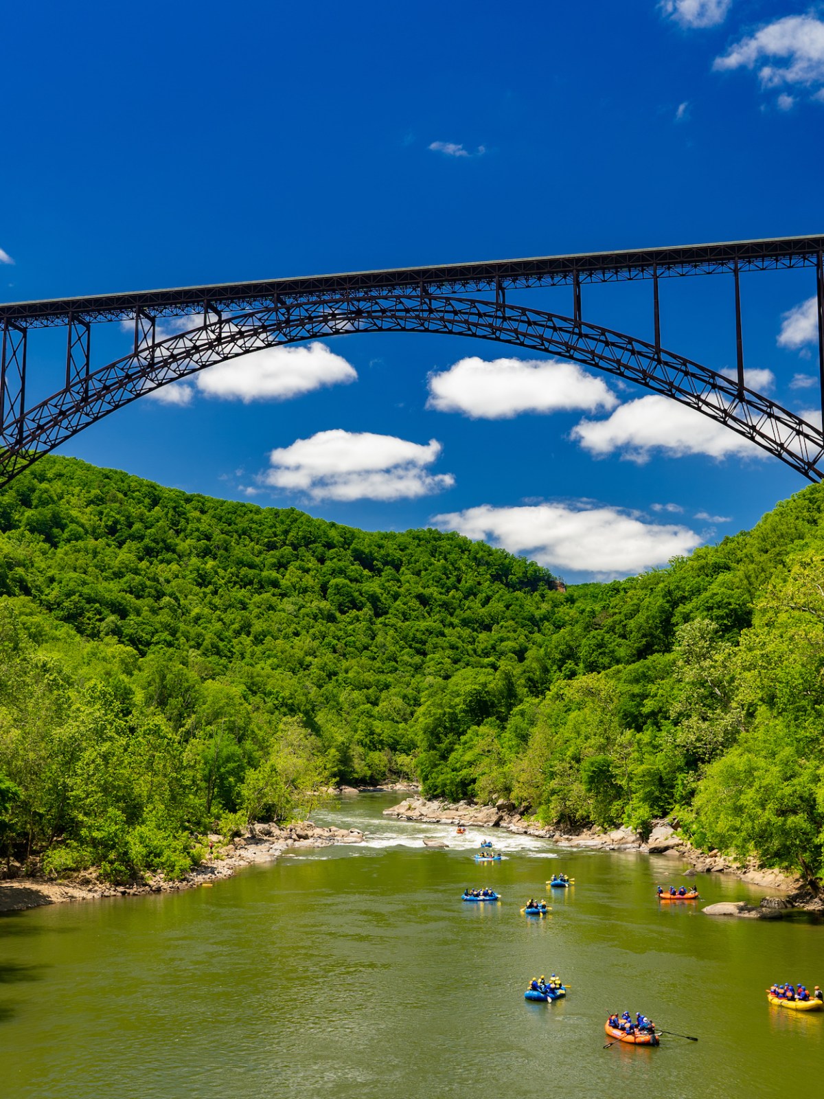 a train crossing a bridge over a body of water
