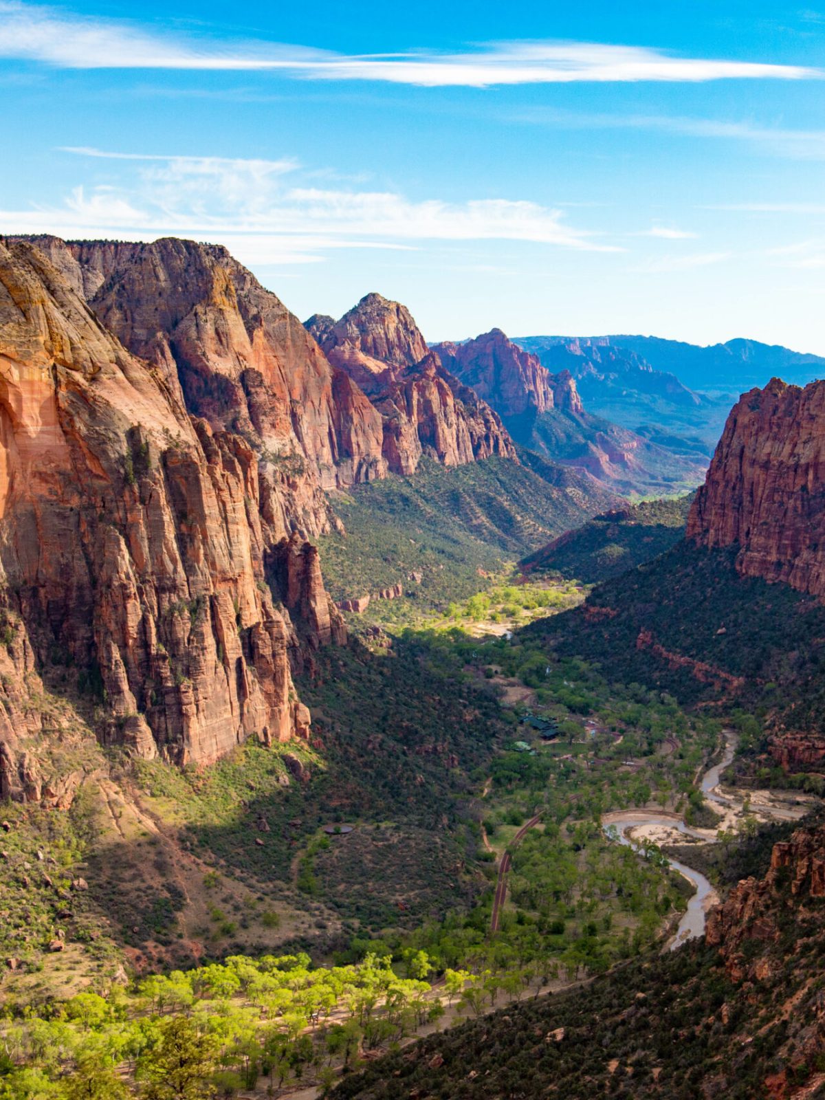 a canyon with a mountain in the background