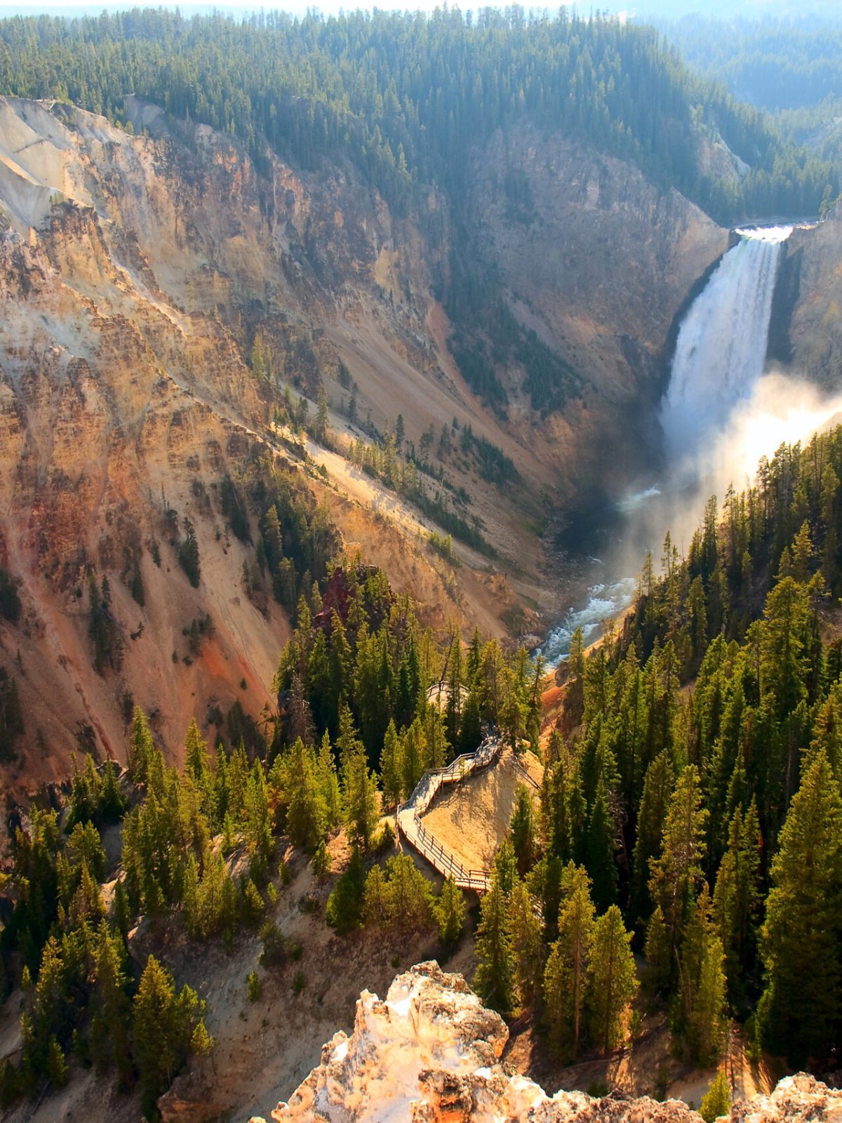 a canyon with a mountain in the background